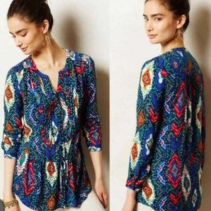 Anthropologie Maeve Ikat Dropwaist Topoxte Top Size 2